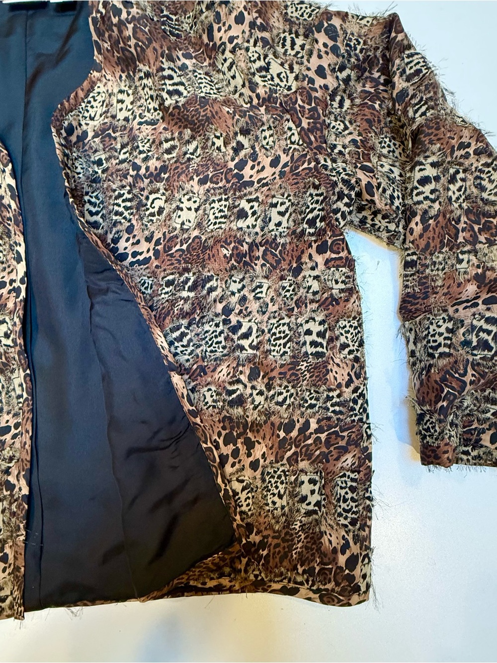 Chico's Animal Print Open Front Jacket in Brown and Tan see description - Picture 6 of 9